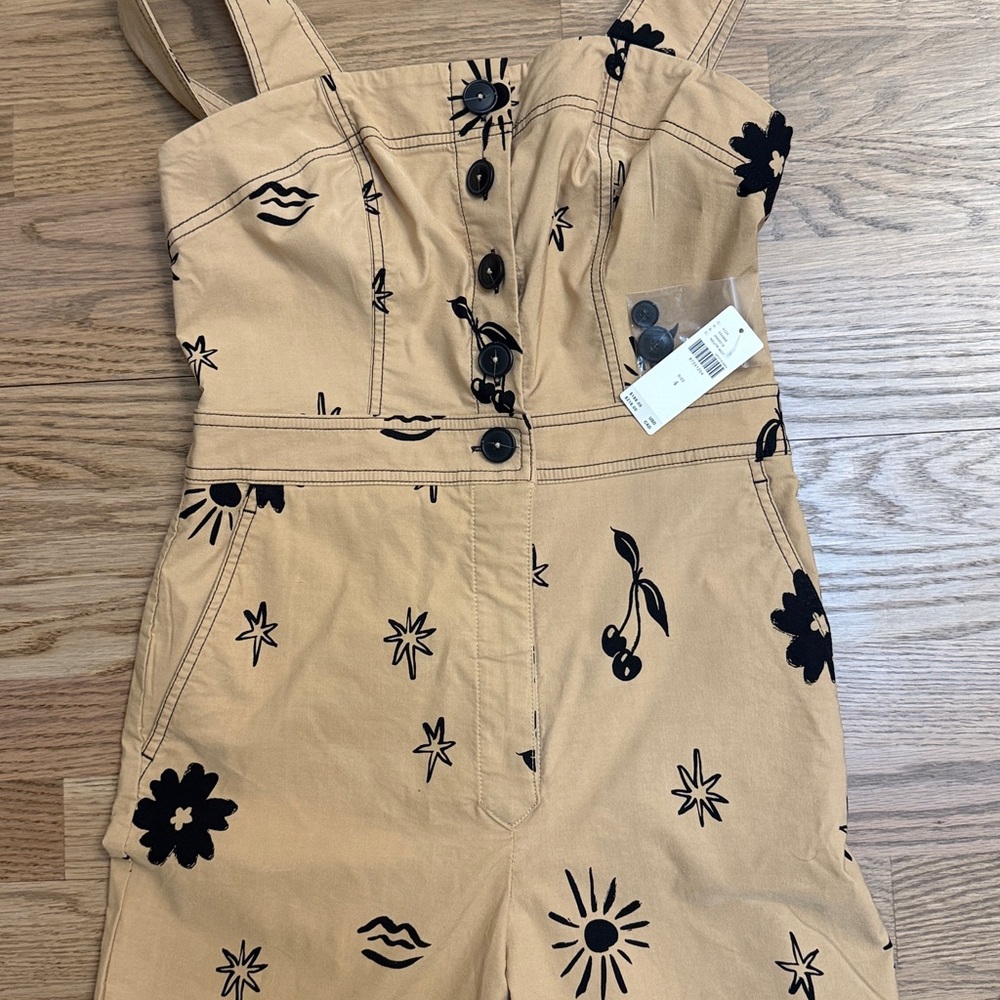 Maeve The Colette by Anthropologie Beige Floral Jumpsuit - Picture 7 of 7